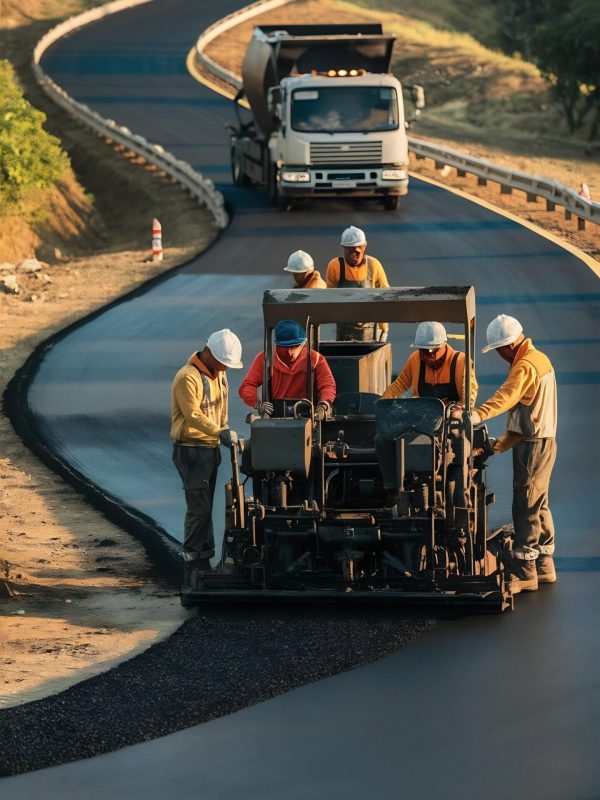 workers-placing-new-coating-asphalt-road